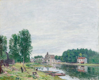Alfred Sisley - The Matrat Boatyard MoretSurLoing Rainy Weather.webp