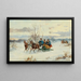 Jagd in einer Winterlandschaft - Alfred Steinacker — gerahmtes Bild an der Wand