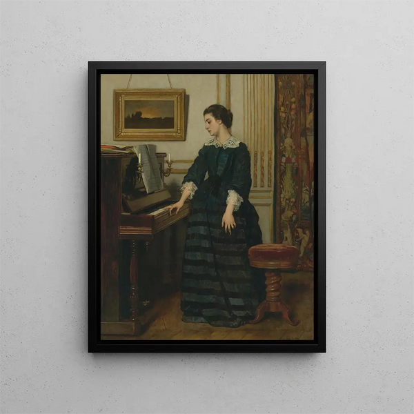 L'absence - Alfred Stevens — gerahmtes Bild an der Wand