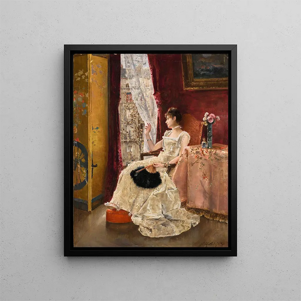 Träumerei - Alfred Stevens — gerahmtes Bild an der Wand
