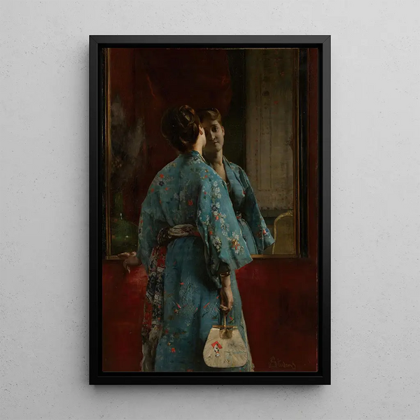 Reproduktion des Gemäldes Das japanische Kimono - Alfred Stevens