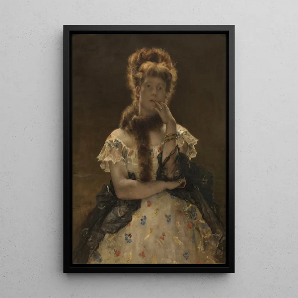 Der Pariser Sphinx - Alfred Stevens — gerahmtes Bild an der Wand