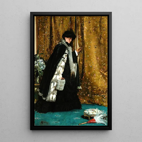 Die Morgendliche Besuch - Alfred Stevens — gerahmtes Bild an der Wand