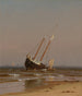 Landschaftsbild: gestrandetes Boot am Salisbury-Strand - Alfred Thompson Bricher — Ansicht des Kunstwerks