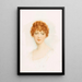 Kopf einer blonden Frau Nr. 1 - Alfred Turner — gerahmtes Bild an der Wand