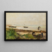 Sur la plage - Alfred Wahlberg — gerahmtes Bild an der Wand