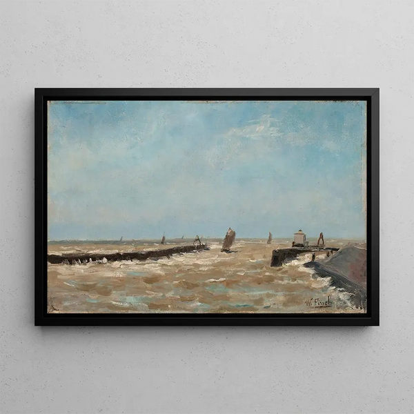 Alfred William Finch - A Belgian harbour.webp