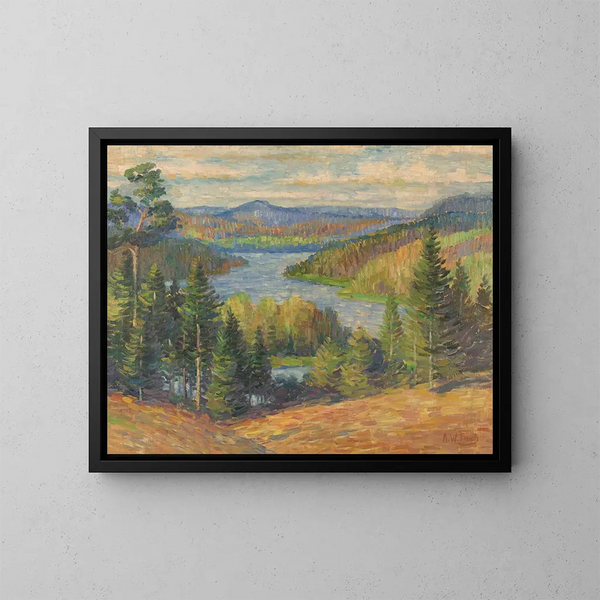 Landschaft in Finnland - Alfred William Finch — gerahmtes Bild an der Wand