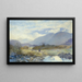 Capel Curig mit Snowdon und den Glyders in der Ferne, Nordwales - Alfred William Hunt — gerahmtes Bild an der Wand