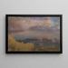 Ansicht der Bucht von Neapel mit rauchendem Vesuv in der Ferne, Abend - Alfred William Hunt — gerahmtes Bild an der Wand