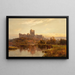 Château de Windsor bei Sonnenuntergang - Alfred de Bréanski — gerahmtes Bild an der Wand