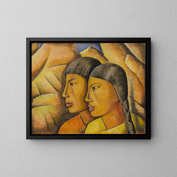 Amantes - Alfredo Ramos Martínez — gerahmtes Bild an der Wand
