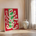 Reproduktion des Gemäldes Henri Matisse - Algue Blanche auf rotem und grünem Hintergrund