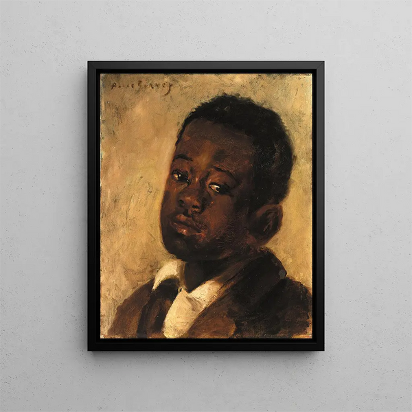 Kopf eines schwarzen Jungen - Alice Pike Barney — gerahmtes Bild an der Wand