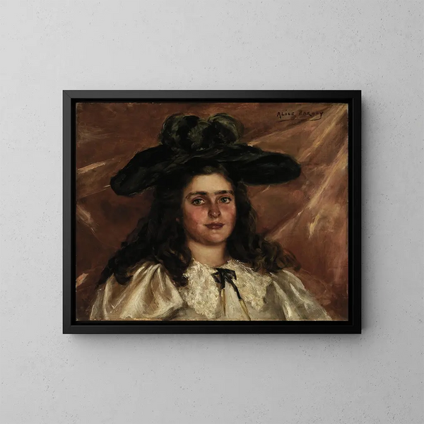 Laura Alice im großen Hut - Alice Pike Barney — gerahmtes Bild an der Wand