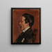 Mann mit einer Zigarette - Alice Pike Barney — gerahmtes Bild an der Wand