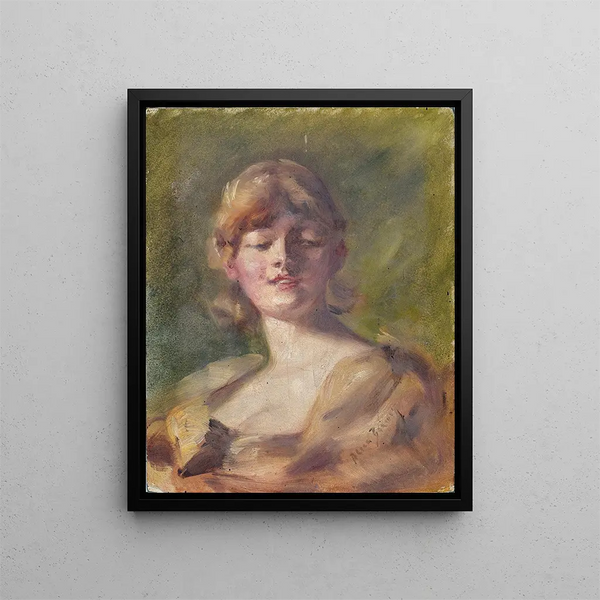 Studie des Kopfes - Alice Pike Barney — gerahmtes Bild an der Wand