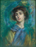 L'écharpe bleue - Alice Pike Barney — Ansicht des Kunstwerks