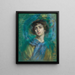L'écharpe bleue - Alice Pike Barney — gerahmtes Bild an der Wand