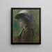 Der Federhut - Alice Pike Barney — gerahmtes Bild an der Wand