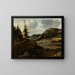 Ein Flusslandschaft mit Bergen und Reisenden - Allaert van Everdingen — gerahmtes Bild an der Wand