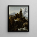 Landschaft mit Wasserfall - Allaert van Everdingen — gerahmtes Bild an der Wand