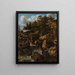 Landschaftsbild mit Wasserfall - Allaert van Everdingen — gerahmtes Bild an der Wand
