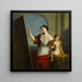 Allegorie der Malerei - Philippe Mercier — gerahmtes Bild an der Wand