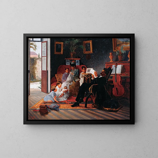Familienszene von Adolfo Pinto - Almeida Júnior — gerahmtes Bild an der Wand