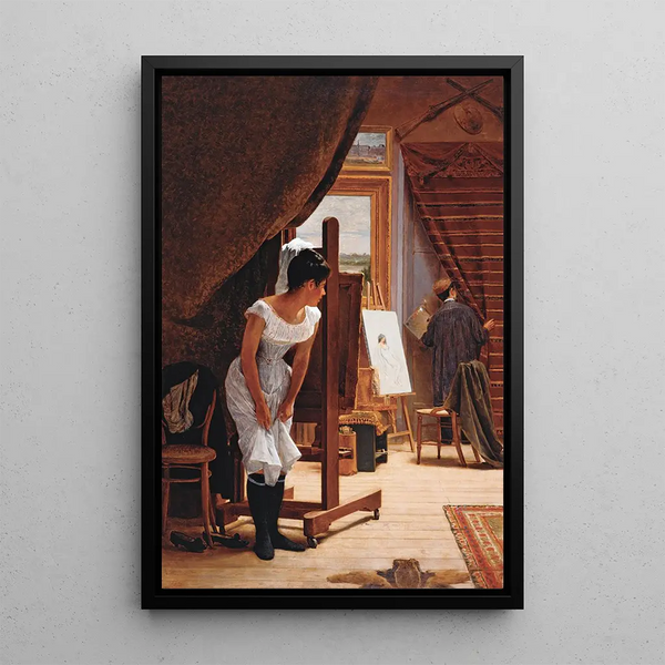 L'inopportun - Almeida Júnior — gerahmtes Bild an der Wand