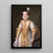 Anne d'Autriche, Königin von Spanien - Alonso Sánchez Coello — gerahmtes Bild an der Wand