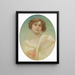 Portrait einer jungen Frau in Trachtenkleidung - Alphonse Mucha — gerahmtes Bild an der Wand