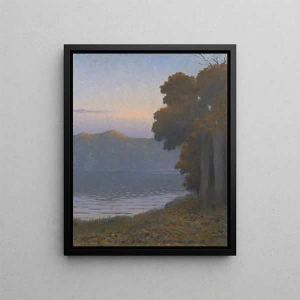 Der Abend auf dem Teich - Alphonse Osbert — gerahmtes Bild an der Wand
