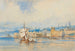 Bateaux de pêche sur la mer de Marmara à Kumkapi Istanbul - Amadeo Preziosi — Ansicht des Kunstwerks