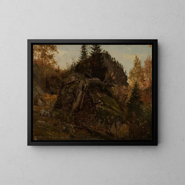 Historische Studie von Bjelland in Mandal - Amaldus Nielsen — gerahmtes Bild an der Wand