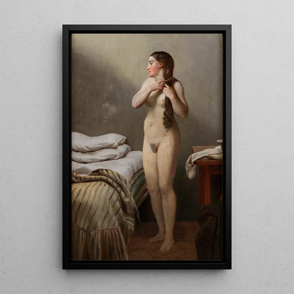 Studie eines weiblichen Modells - Amalia Lindegren — gerahmtes Bild an der Wand