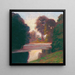 Abendstimmung am Bach - Julius Exter — gerahmtes Bild an der Wand