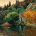 Ambiance du soir, motif du parc de S. K. H. l'archiduc Joseph à Fiume - Olga Wisinger-Florian — in einem Innenraum präsentiert