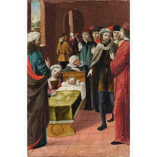 Ambrogio Bergognone - Saint Ambrose and the Miracle of the Bees.webp