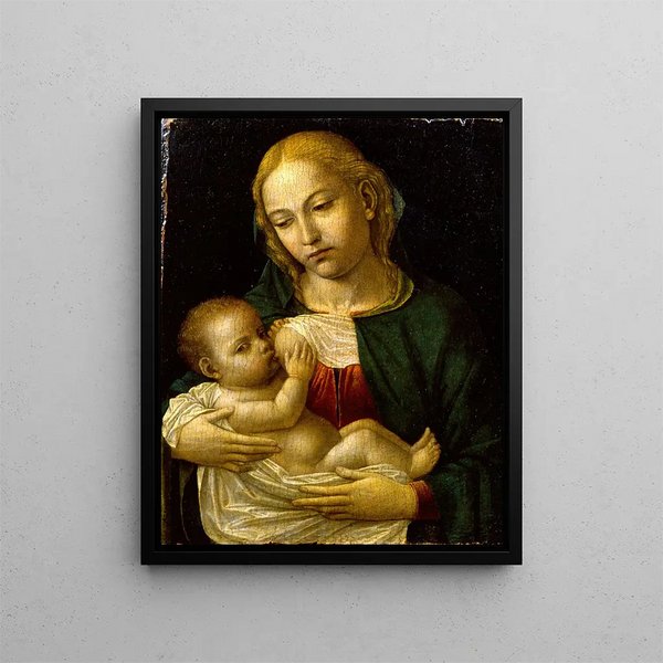 La Madonna del Latte - Ambrogio Bergognone — gerahmtes Bild an der Wand