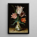 Natur stillleben mit vier Tulpen in einer WanLi-Porzellanvase - Ambrosius Bosschaert der Ältere — gerahmtes Bild an der Wand