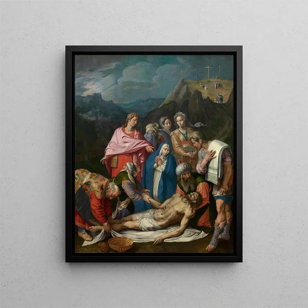 Auferweckung des toten Christus - Ambrosius Francken I. — gerahmtes Bild an der Wand