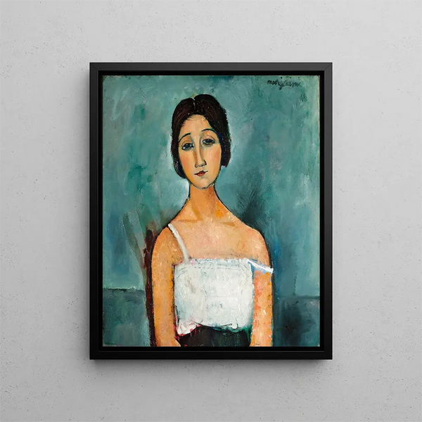 Christine - Amedeo Modigliani — gerahmtes Bild an der Wand