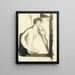 Ohne Titel - Amedeo Modigliani — gerahmtes Bild an der Wand