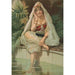 Frau sitzend mit dem Fuß im Wasser neben einer Seife - American Lithograph Co — Ansicht des Kunstwerks
