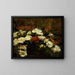 Naturstillleben mit Blumen - Amerikanische Schule — gerahmtes Bild an der Wand