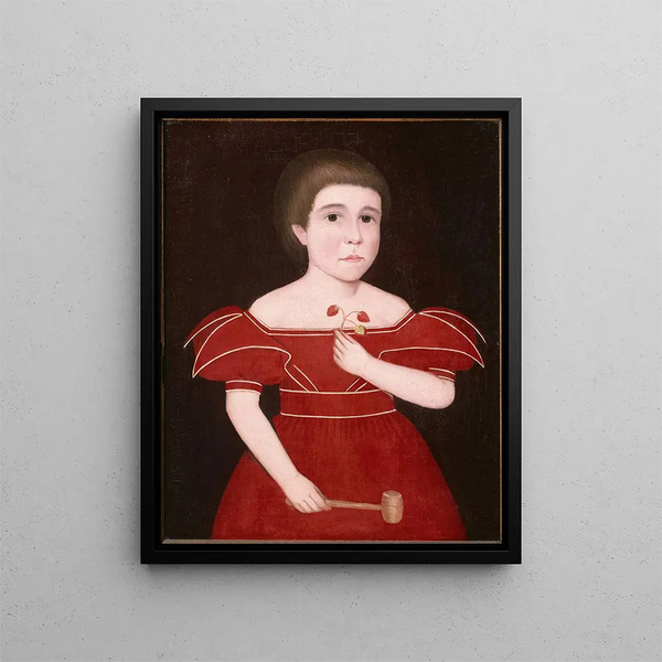 Junge in Rot - Ammi Phillips — gerahmtes Bild an der Wand