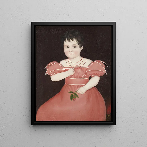 Mädchen in Rosa - Ammi Phillips — gerahmtes Bild an der Wand