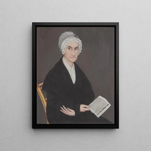 Mme Reuben Allerton Lois Atherton - Ammi Phillips — gerahmtes Bild an der Wand