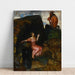 Reproduktion des Gemäldes An der Quelle (Lauschende Nymphe) - Franz von Stuck